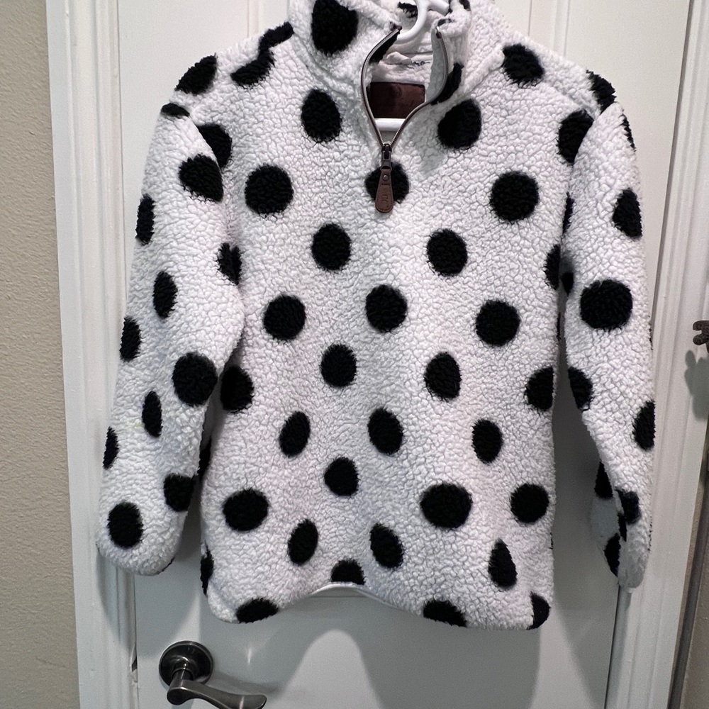 Cozy Polka Dot Fleece Pullover
